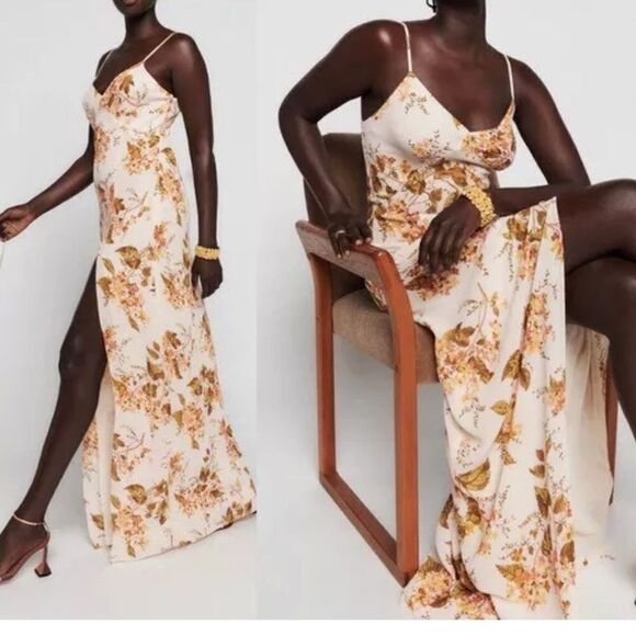 Reformation Nadira Bella print Floral Midi Dress, size 6 NEW $298 - Picture 1 of 7